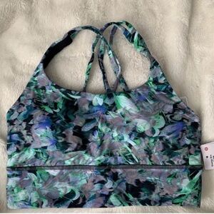 Lululemon Matching Set- Swift Speed HR Tight in Blue and Green with Bra